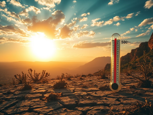 AI-generated visualisation illustrates temperatures reaching 50 degrees C in the Iberian Peninsula.