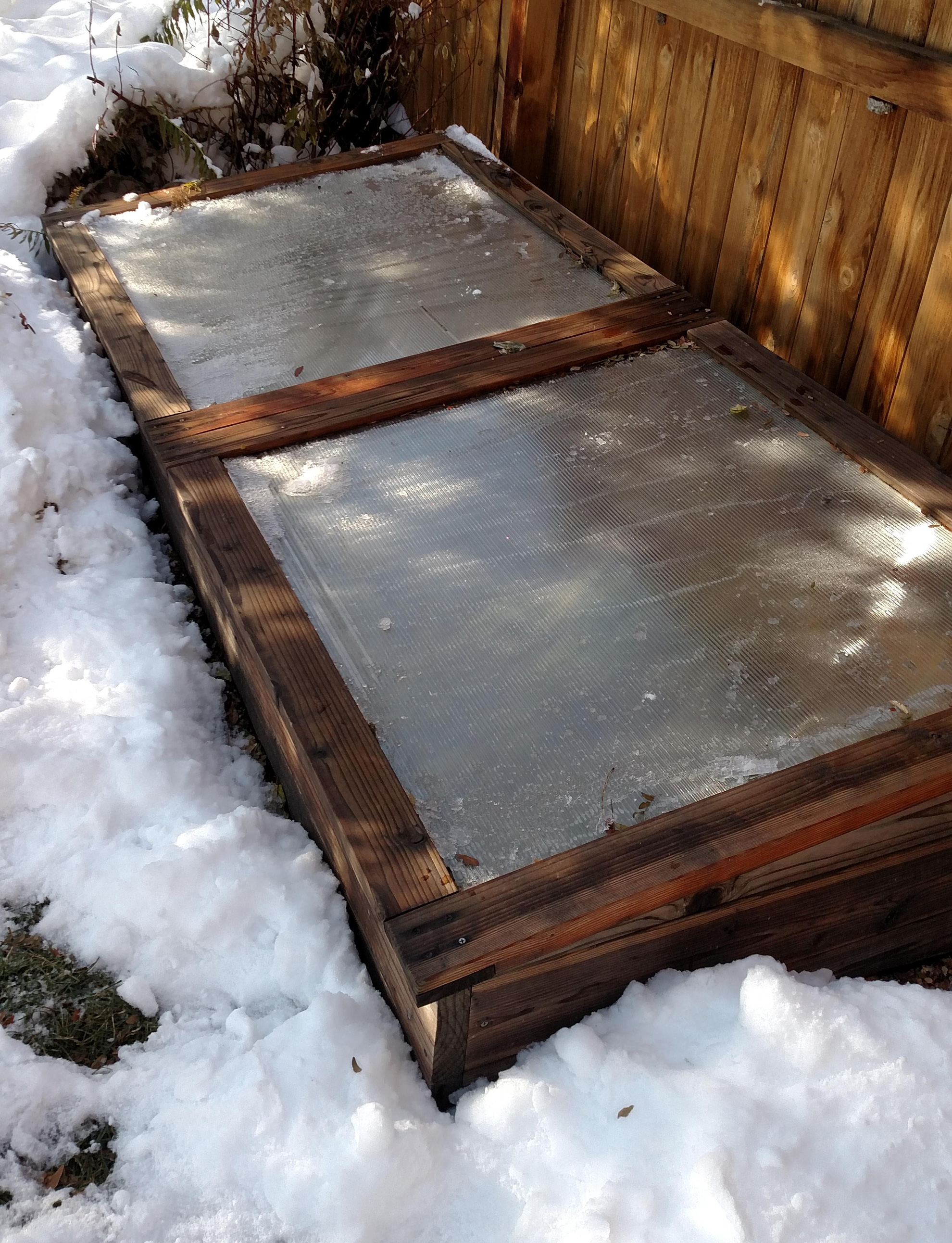 Colorado Cold Frame in the Snow