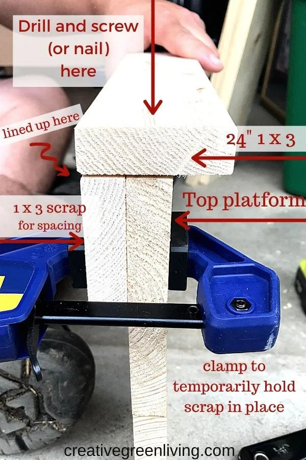 How to make a DIY Chicknic Table - free plans for how to build a chicken picnic table including step-by-step directions How to make a DIY Chicknic Table - free plans for how to build a chicken picnic table including step-by-step directions - how to use a spacer board to line up the frame edge and where to put the nails or screws