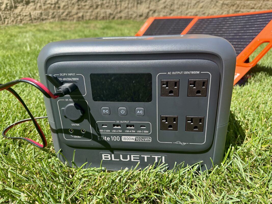 Bluetti Elite 100 V2 portable power station and portable solar panel