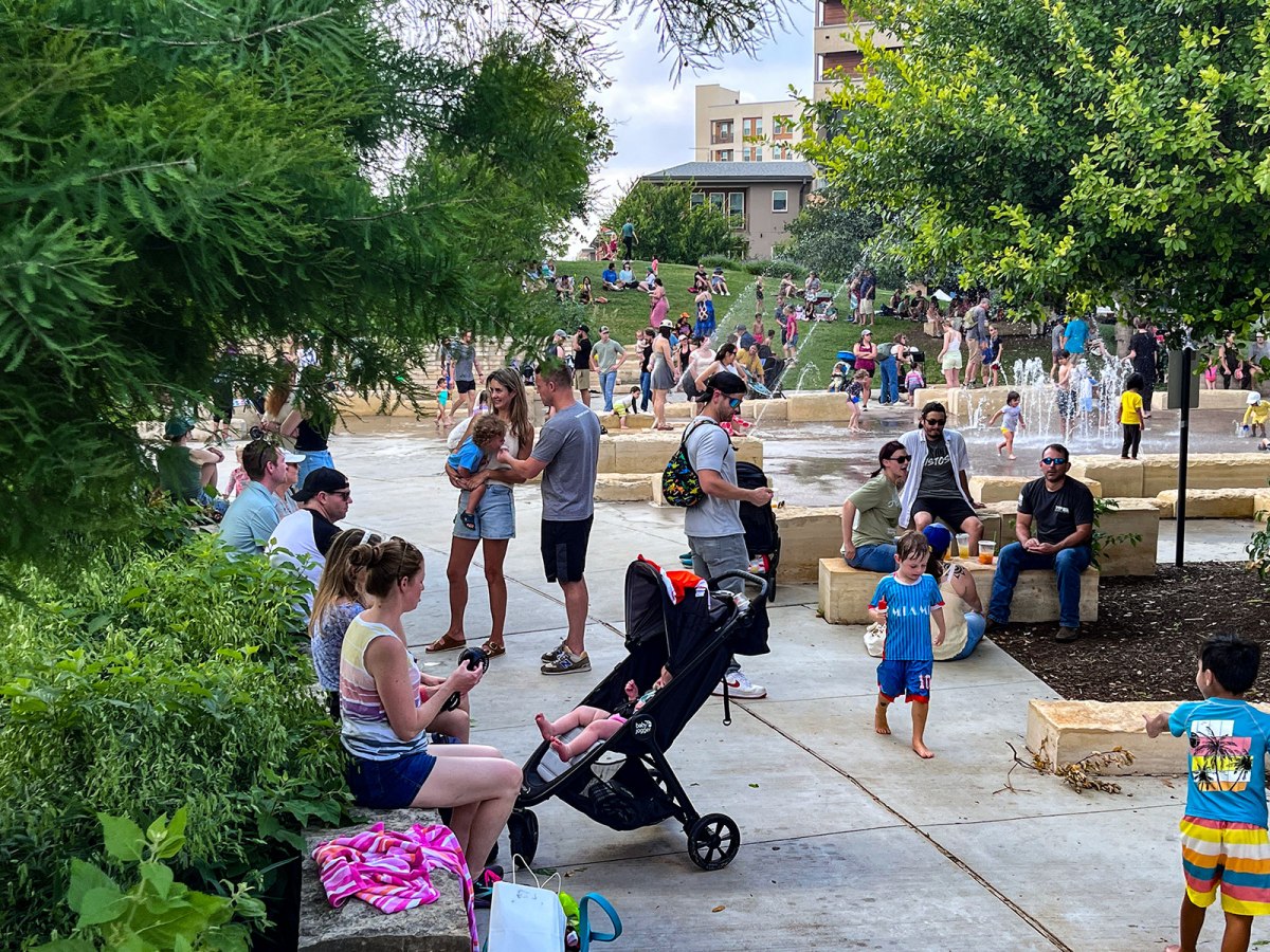One of many popular parks in Mueller