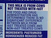 rBGH, hormones, bovine growth hormone, Zilmax, USDA, FDA, certified organic, rBGH-Free, Hormone-Free