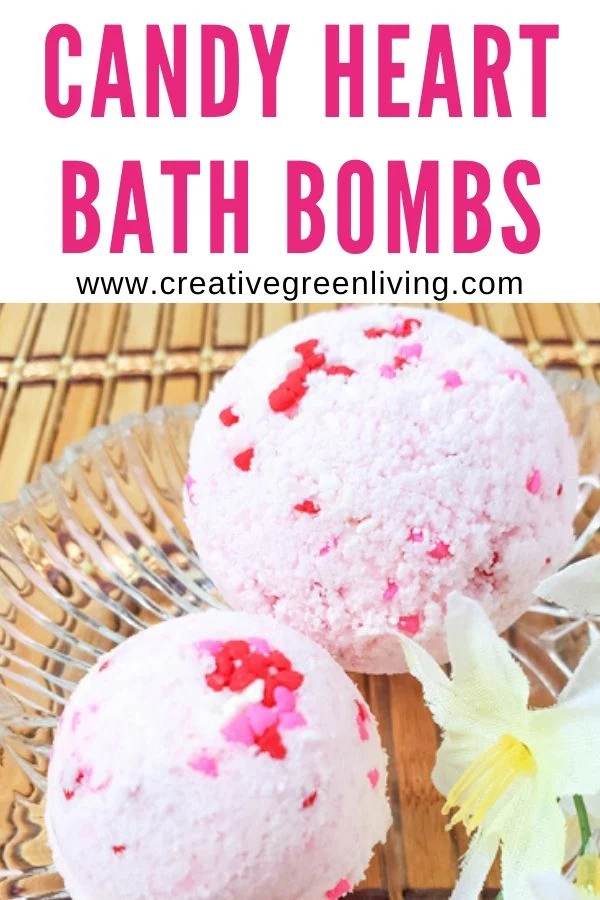Learn how to make easy DIY bath bombs with essentials oils that smell like candy hearts! These step by step instructions and video makes it simple for beginners to learn how to make bath bombs to give as gifts, keep or to sell. You'll love using natural ingredients like epsom salt to get a Lush quality bath bomb for a lot less money. #creativegreenliving #bathbomb #howtomakebathbombs Learn how to make easy DIY bath bombs with essentials oils that smell like candy hearts! These step by step instructions and video makes it simple for beginners to learn how to make bath bombs to give as gifts, keep or to sell. You'll love using natural ingredients like epsom salt to get a Lush quality bath bomb for a lot less money. #creativegreenliving #bathbomb #howtomakebathbombs