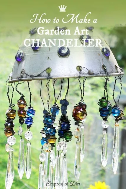 Garden Chandeliers Using Kitchen Colanders from Empress of Dirt