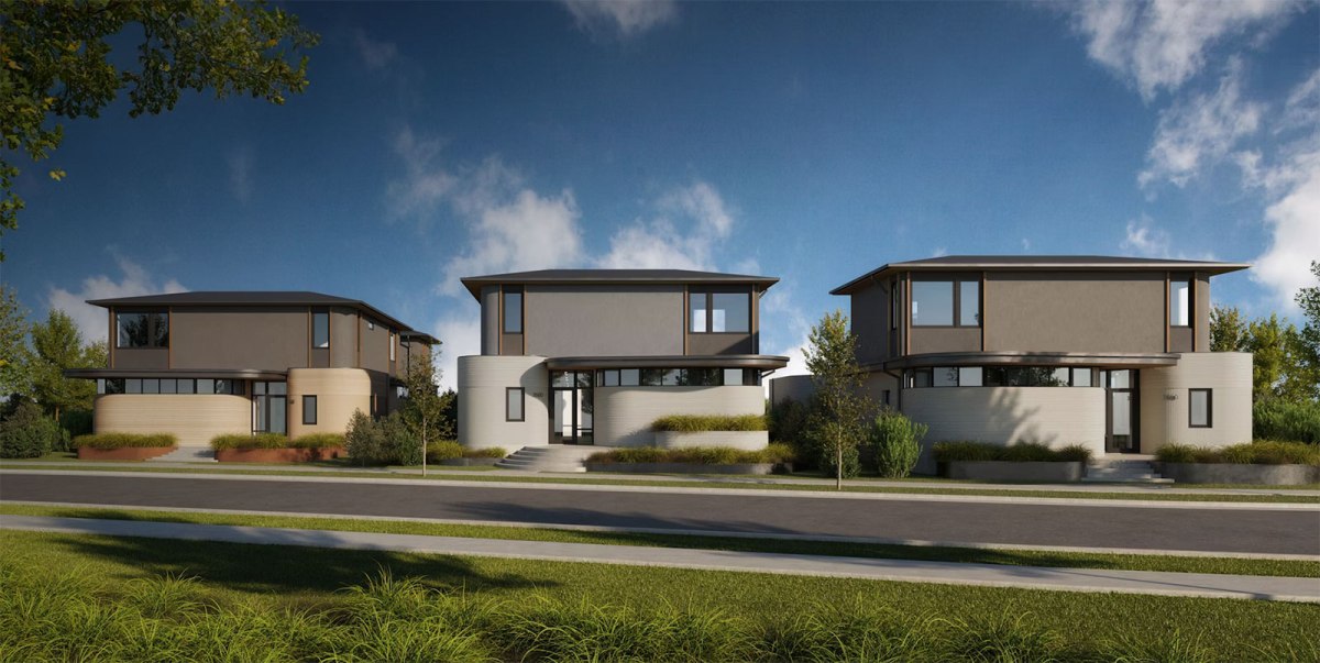 Rendering of Icon's 3D homes for Mueller