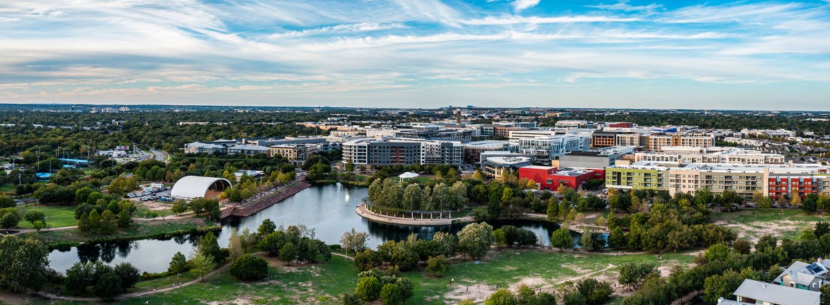Panorama aerial view of Mueller