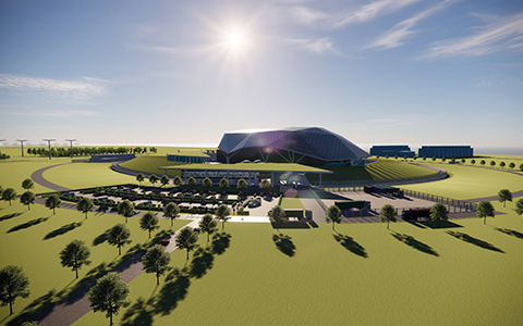 A Rolls-Royce graphic visualisation of an SMR plant.