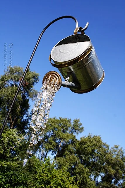 Crystal Waterfalls Using Watering Cans from Crafts by Amanda
